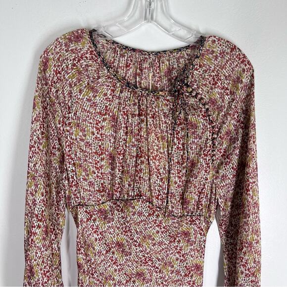 NEW Doen Bellflower Maxi Dress Sz XS  Clay Floral   100% Silk - Picture 6 of 11